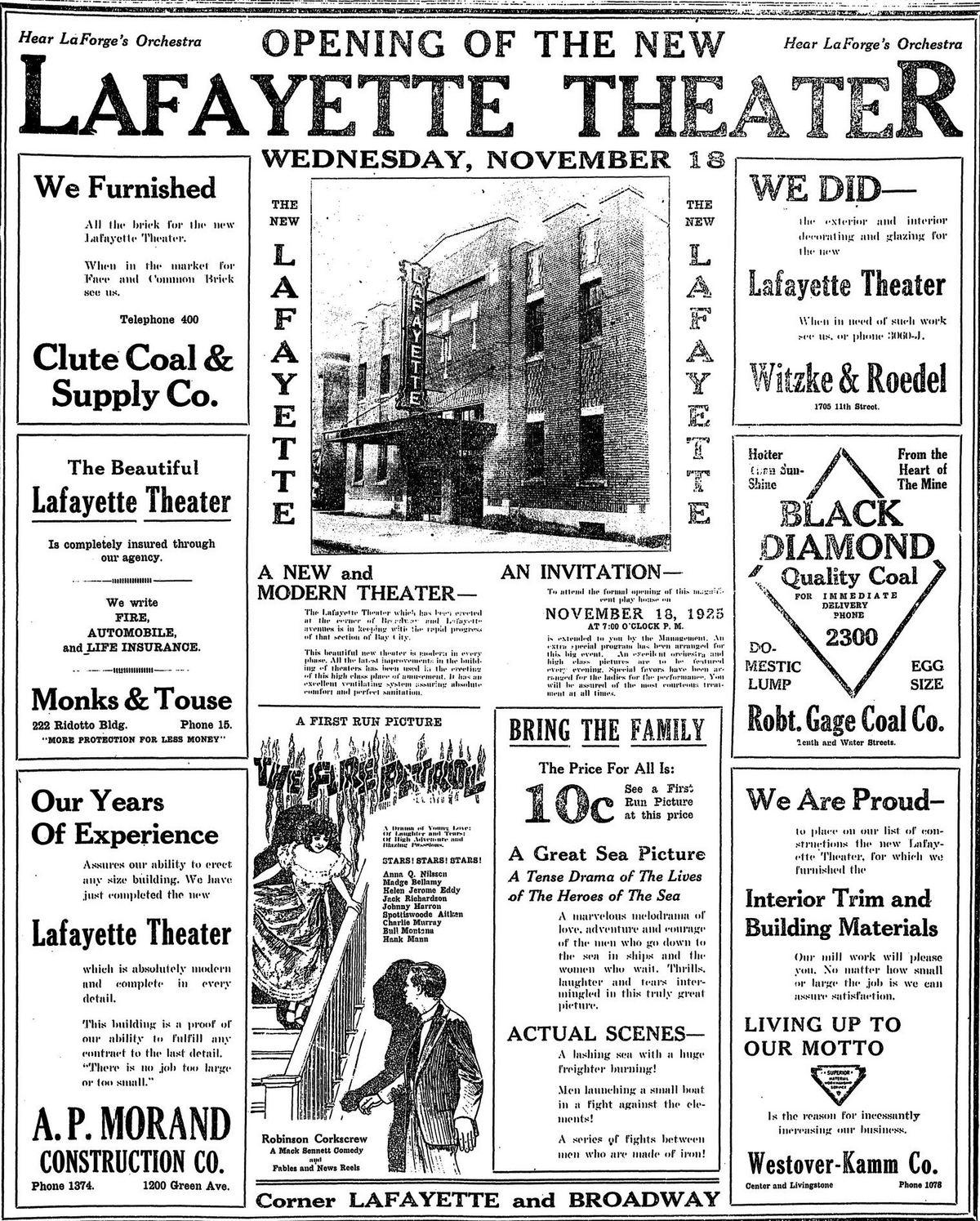 Lafayette Theatre - November 17 1925 (newer photo)